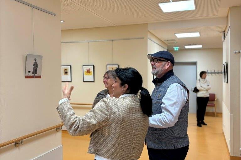 Ausstellungseröffnung des Collagenkünstlers